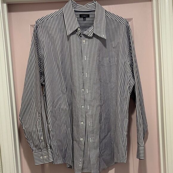 croft & barrow Other - Croft & Barrow Black and White Striped Casual Shirt